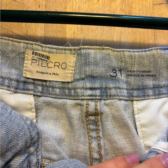 Pilcro Pleated Palazzo Midrise Wide Leg Jeans - Picture 3 of 3